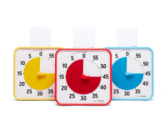 3er Set farbige Gruppen Timetimer. Gelb, rot und blau